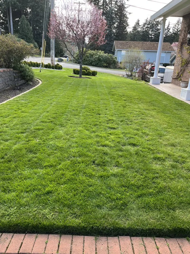 Local lawn mowing service for homes in Lakewood, WA by Amates Landscaping