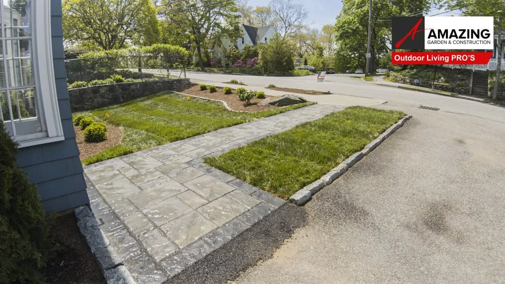 Trusted residential landscaping for year-round maintenance in Needham, MA by Amazing Garden & Construction