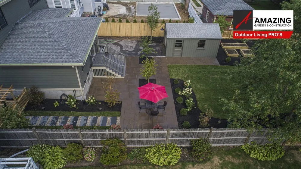 Professional landscape installation for outdoor upgrades in Needham, MA by Amazing Garden & Construction