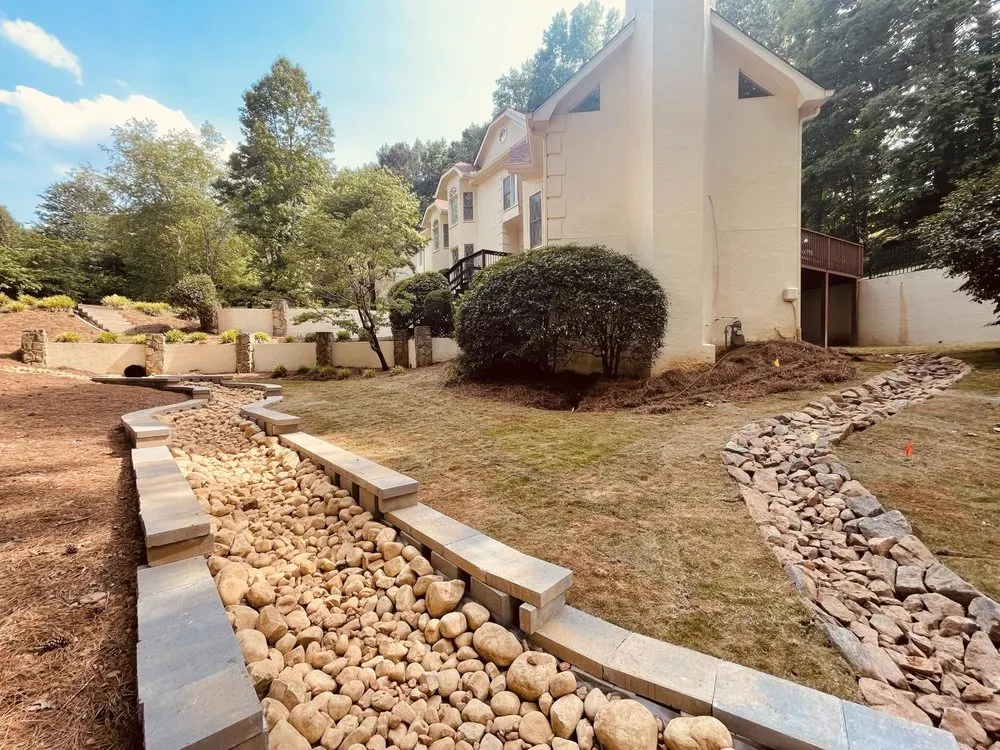 Custom lawn mowing service with custom design across Duluth, GA - Amazing Grace Solutions