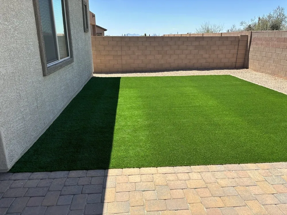 Reliable lawn care service for residential properties in Tucson, AZ by Amazing Rakes Landscaping