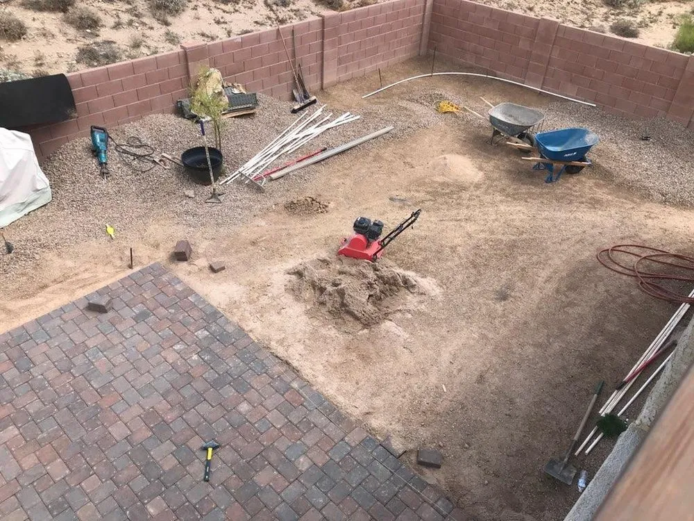 Custom residential landscaping with custom design in Sahuarita, AZ by Amazing Scapes