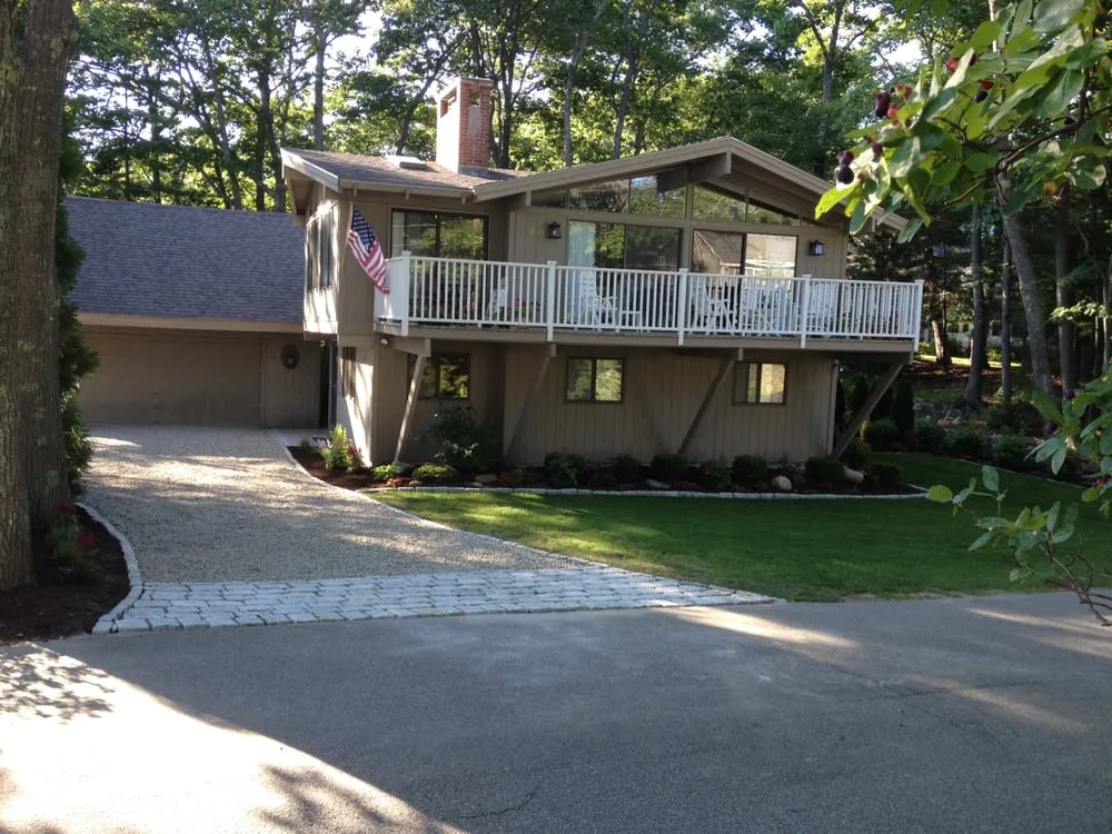 Custom garden landscaping for beautiful yards in Arundel, ME by Ambidextrous