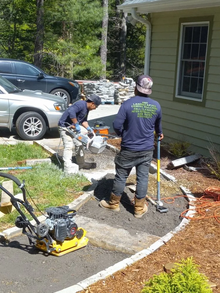 Professional garden landscaping in Hendersonville, NC by AMD Landscaping