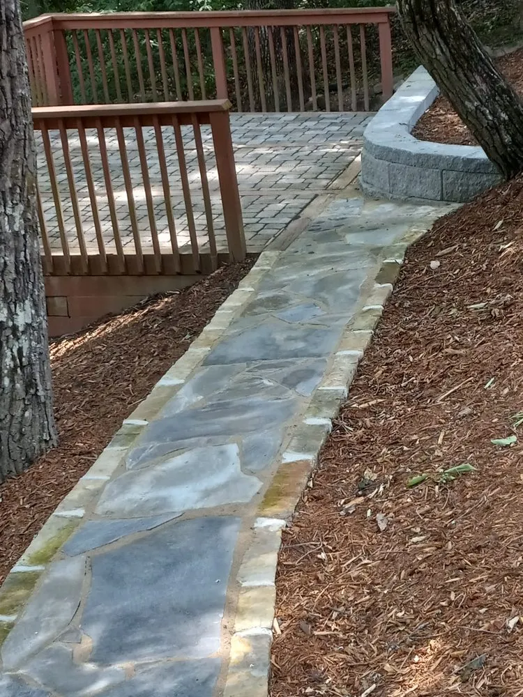 Custom landscape design with custom design in Hendersonville, NC by AMD Landscaping