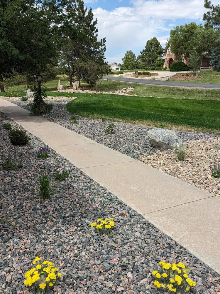 Custom lawn mowing service with custom design in Parker, CO by American Design & Landscape
