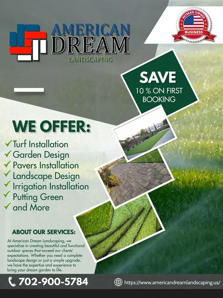 Expert landscape installation for outdoor upgrades in North Las Vegas, NV by American Dream Landscaping