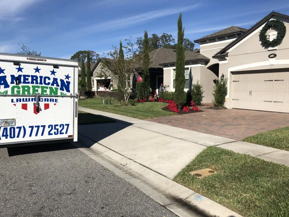 Custom garden landscaping in Orlando, FL by American Green Lawn Care