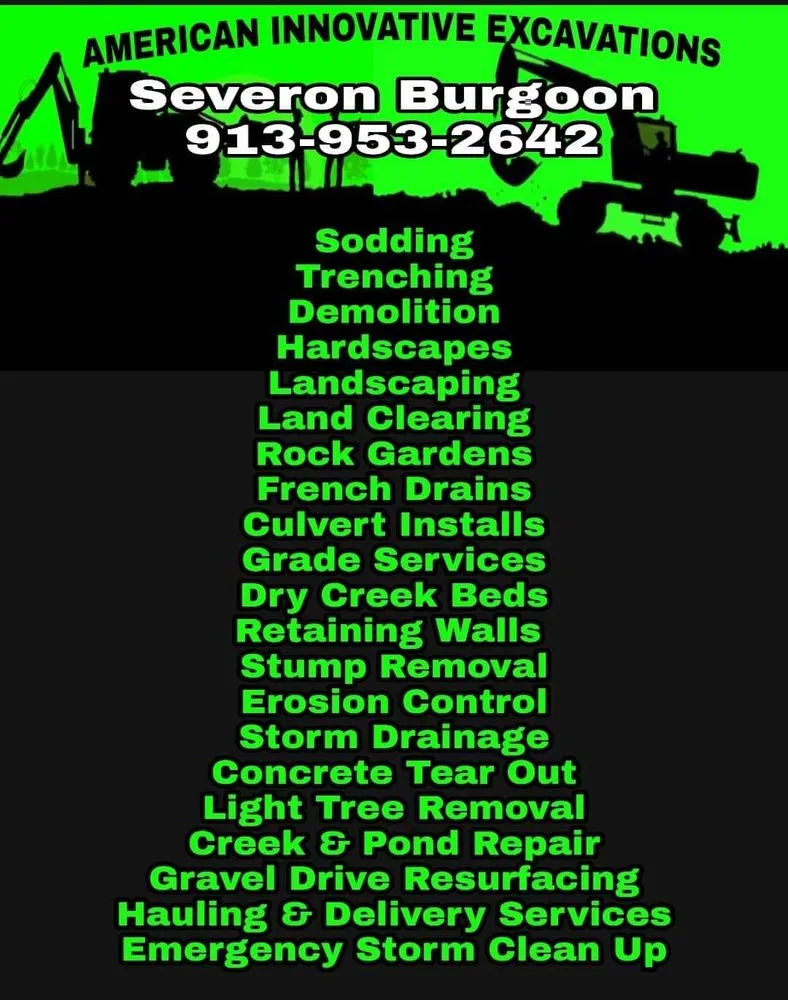 Professional yard cleanup service in Linwood, KS - American Innovative Excavations
