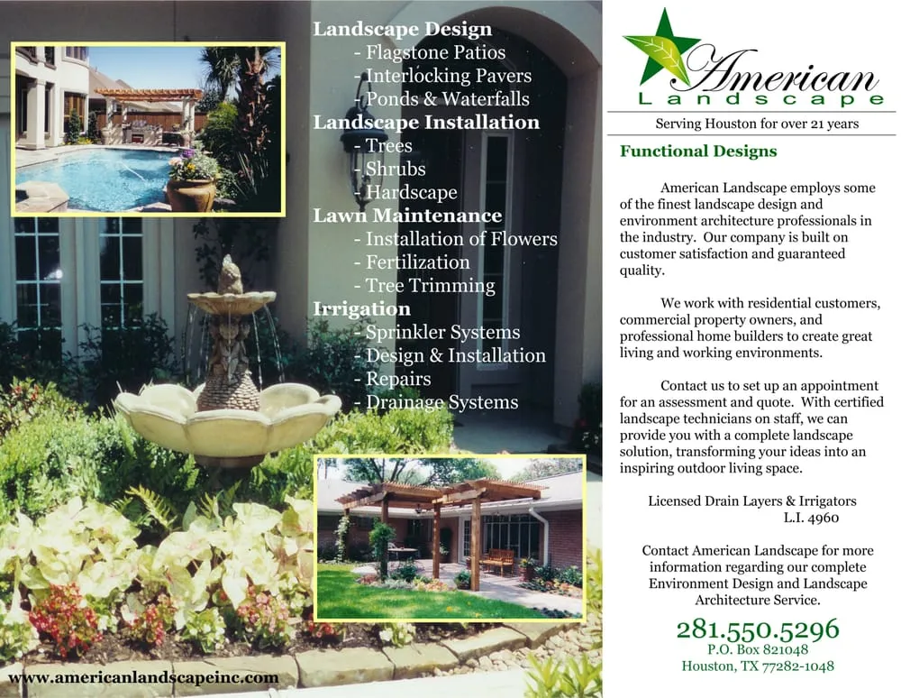 Reliable residential landscaping experts serving Houston, TX - American Lawn & Landscape