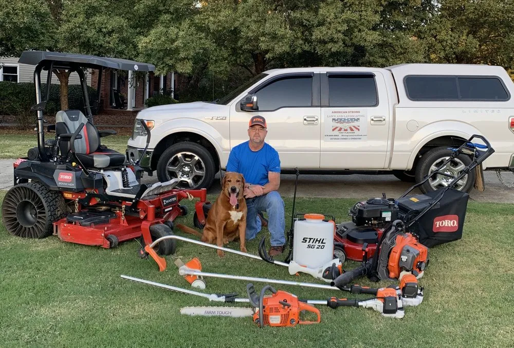 Custom landscape installation in Loganville, GA - American Strong Lawn and Landscaping. Serving Loganville GA