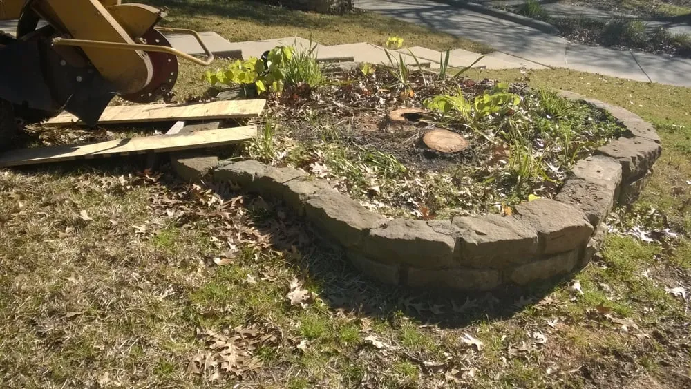 Custom garden landscaping in Grand Prairie, TX by American Stump Grinding