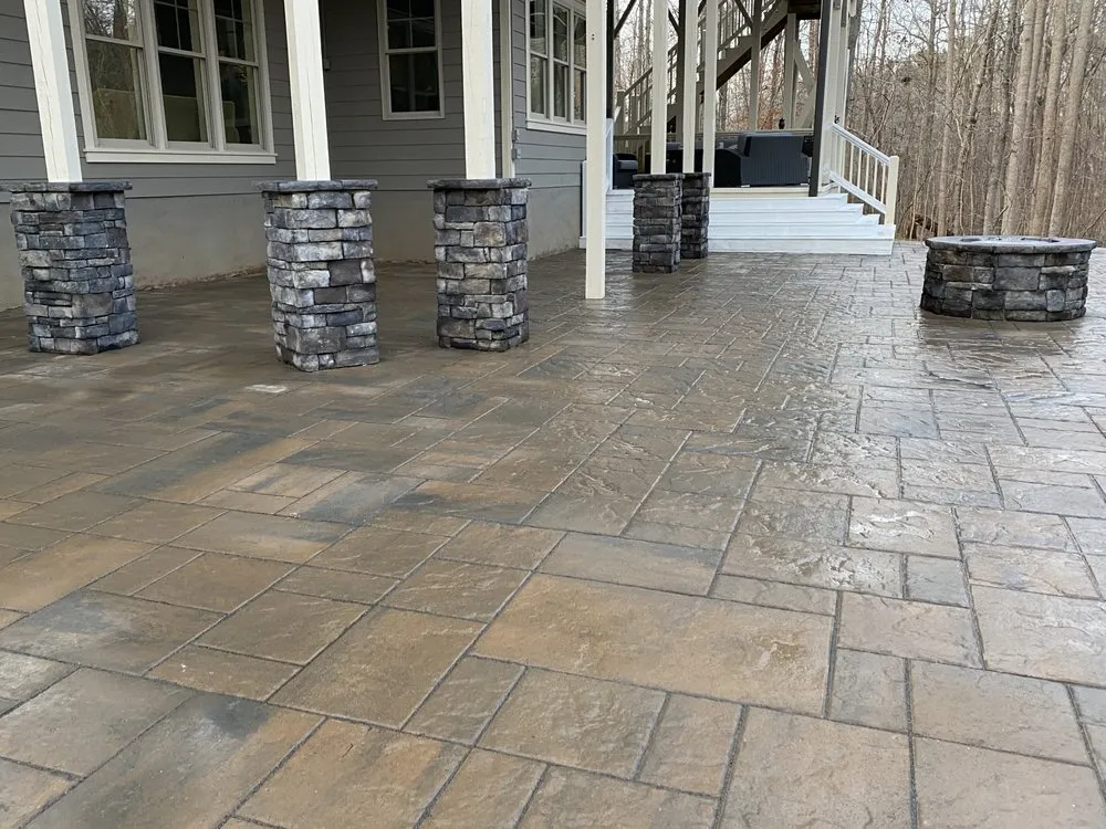 Custom residential landscaping with custom design in Youngsville, NC by Americas Landscaping Services