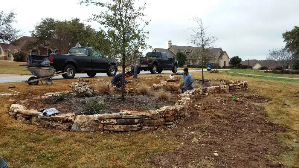 Professional landscape installation for homes in Georgetown, TX by Amigo Sprinklers and Landscaping