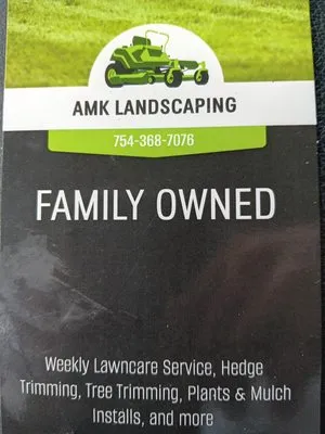 AMK LANDSCAPING Logo