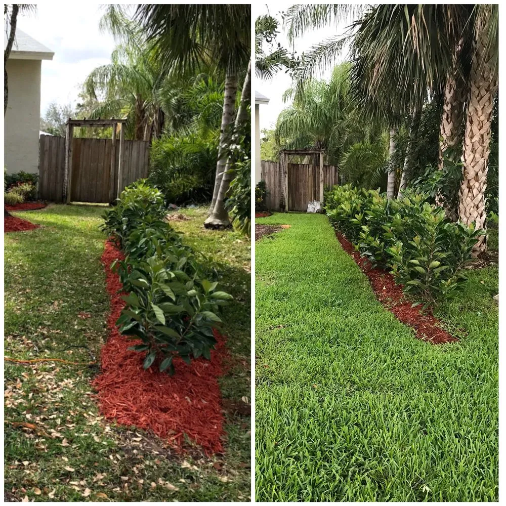 Professional landscape installation for residential properties in Coconut Creek, FL by AMKO Lawn & Landscaping