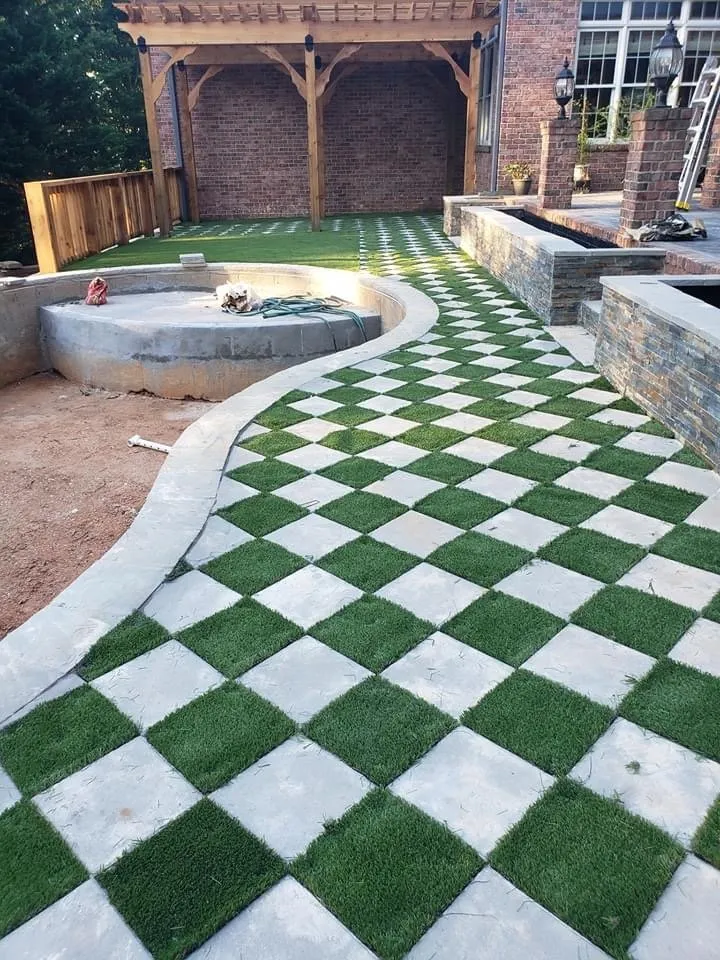 Local landscape installation in Villa Rica, GA - Ampro Excavation