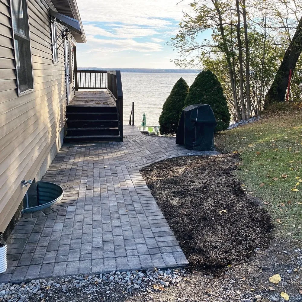 Expert landscape installation with custom design in Waterloo, NY by AMS Property Professional Services