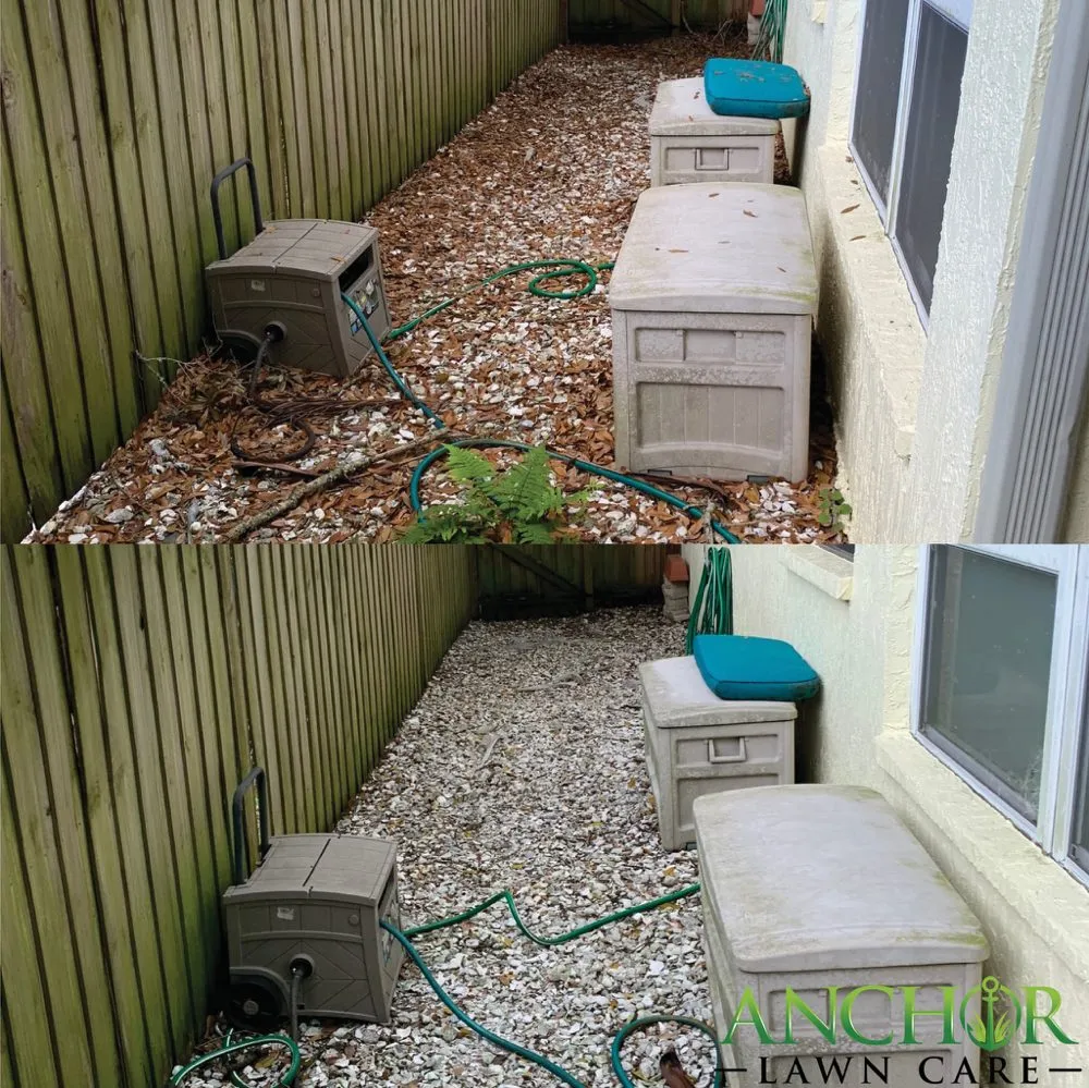 Expert yard cleanup service for residential properties in New Port Richey, FL by Anchor Lawn Care