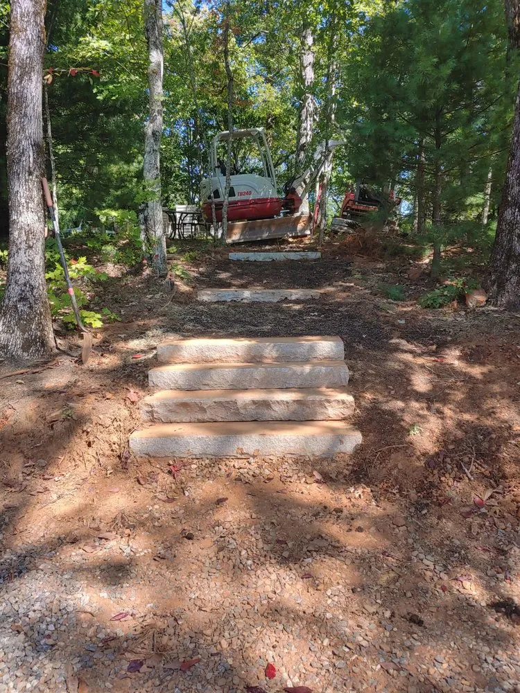 Custom garden landscaping for beautiful yards in Cleveland, GA by Anderson Earthworks Grading & Landscaping