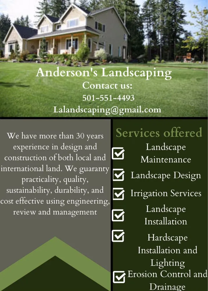 Professional landscaping services with custom design in Little Rock, AR by Anderson’s landscaping
