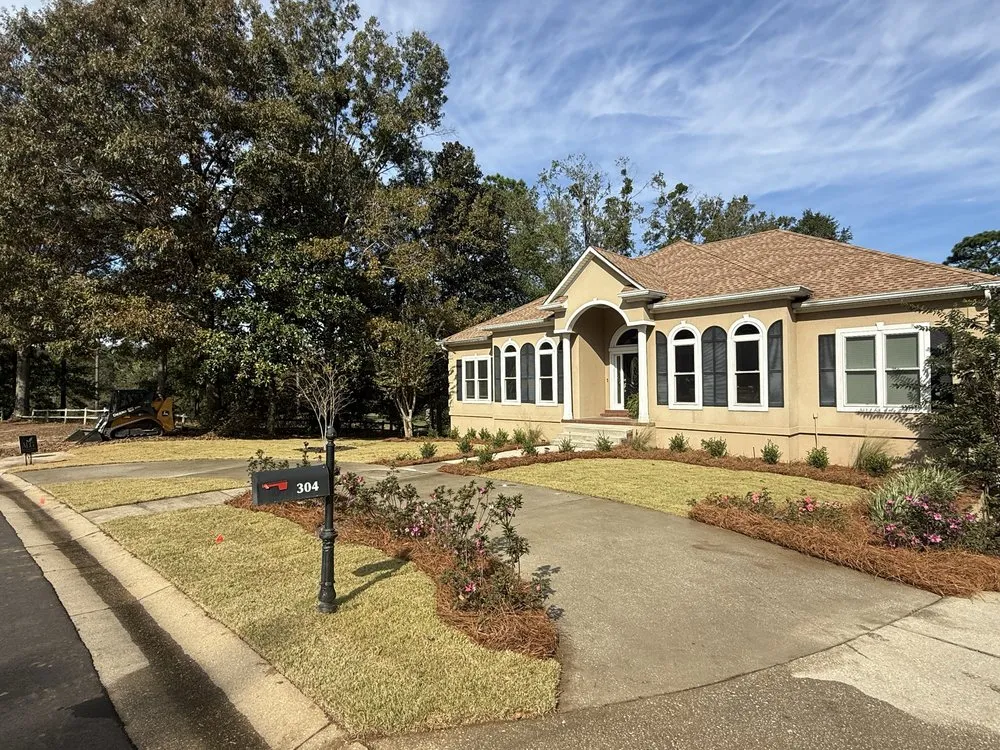 Custom landscape installation in Daphne, AL by Andrews Lawn & Garden