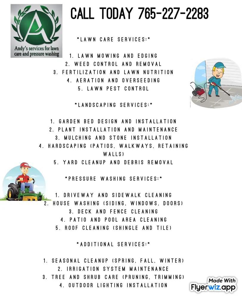 Affordable yard cleanup service for homes across Marion, IN - Andy Services Lawn Care and Pressure Washing