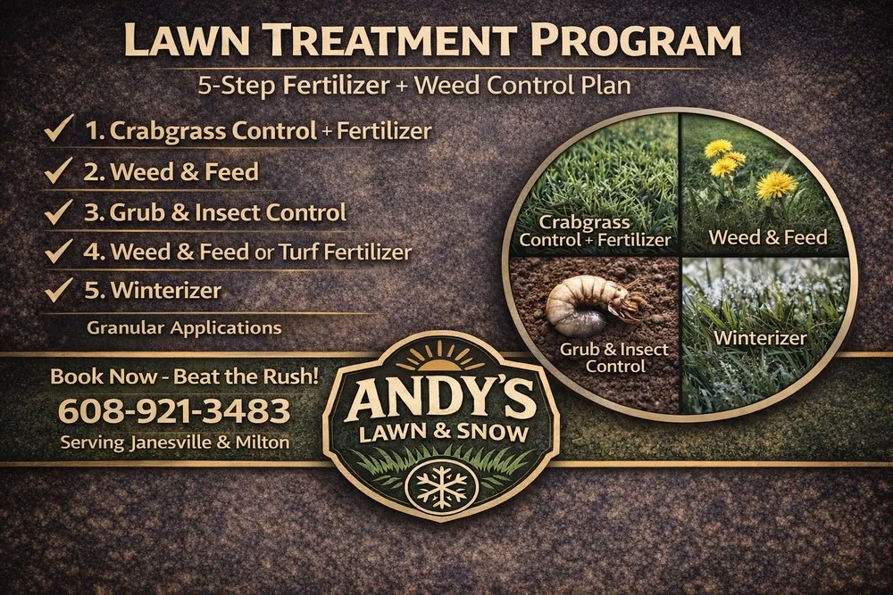 Affordable landscaping services for year-round maintenance in Janesville, WI by Andy's Lawn & Snow