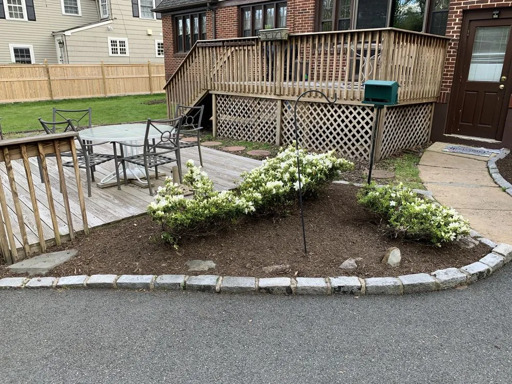 Custom landscape installation for homes in West Orange, NJ by Angel Landscaping