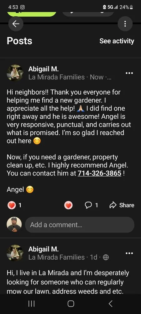 Local lawn mowing service with custom design across La Habra, CA - Angel Torres Landscape