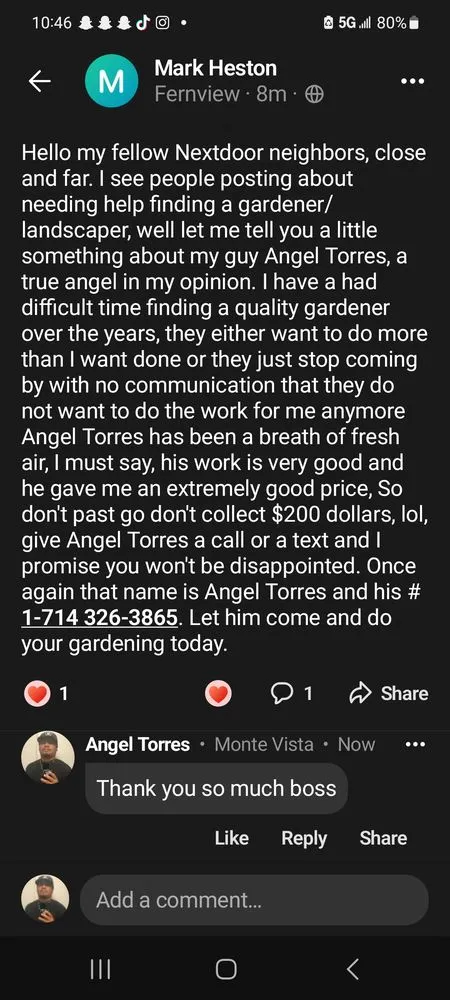 Reliable lawn mowing service experts serving La Habra, CA - Angel Torres Landscape