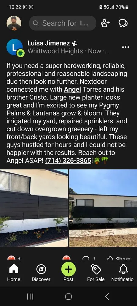 Professional residential landscaping experts serving La Habra, CA - Angel Torres Landscape