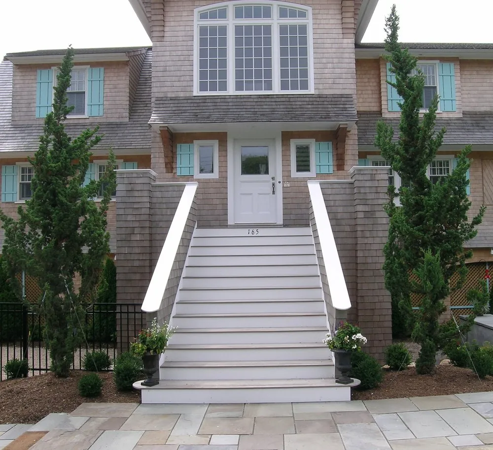 Trusted lawn mowing service with custom design in Falmouth, MA by Angela Rose Gardens