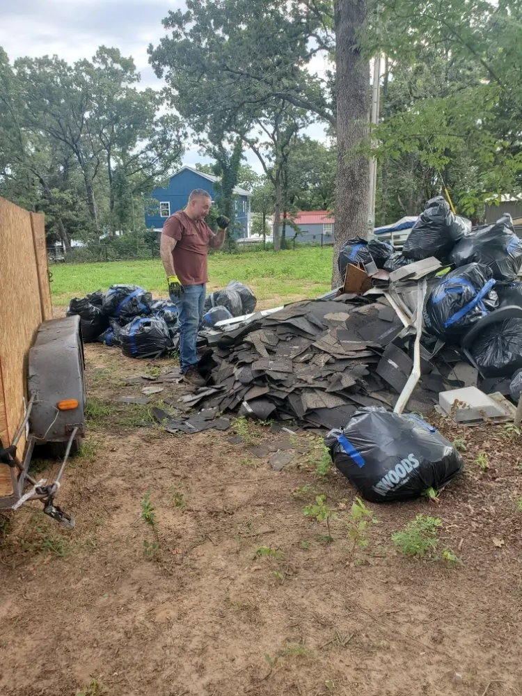 Professional yard cleanup service for year-round maintenance in Oklahoma City, OK by Angels Junk Removal