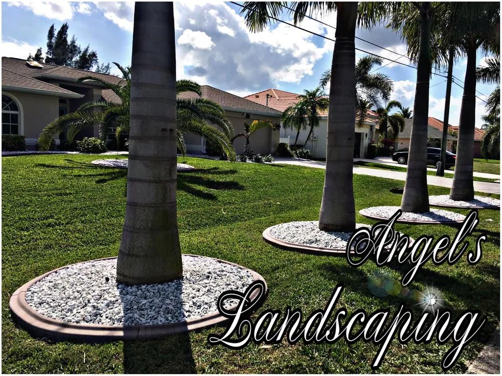 Reliable outdoor landscaping with custom design in Lehigh Acres, FL by Angel's Landscaping & Lawn Services