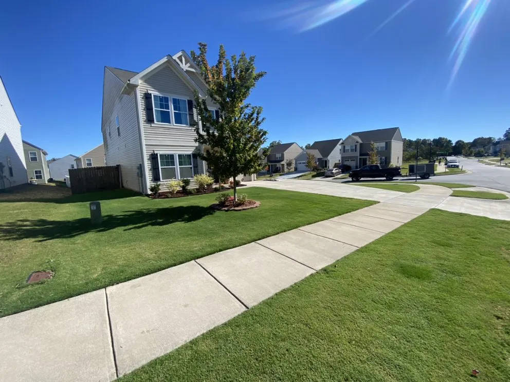 Custom landscape installation in Concord, NC by Angel’s Lawn Care And Landscape