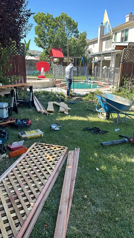 Professional lawn mowing service for outdoor upgrades in Tracy, CA by Angels yard maintenance