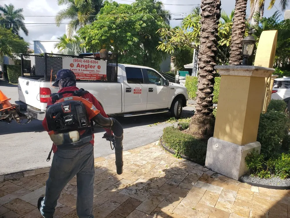 Professional yard maintenance in Wilton Manors, FL by Angler Lawn & Landscape