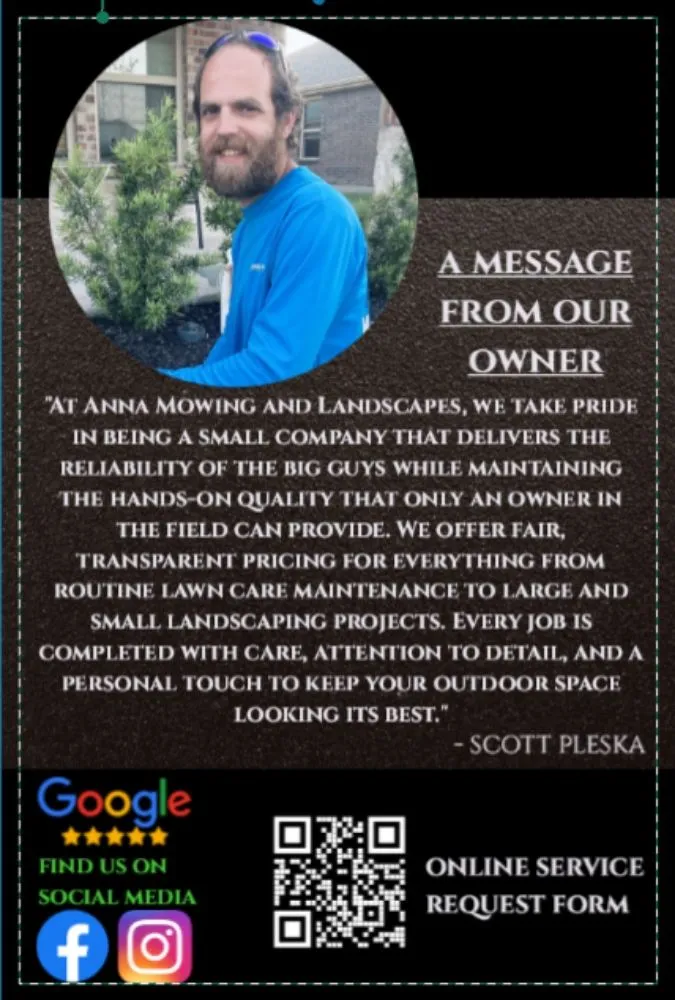 Professional lawn mowing service for homes across Anna, TX - Anna Mowing and Landscapes