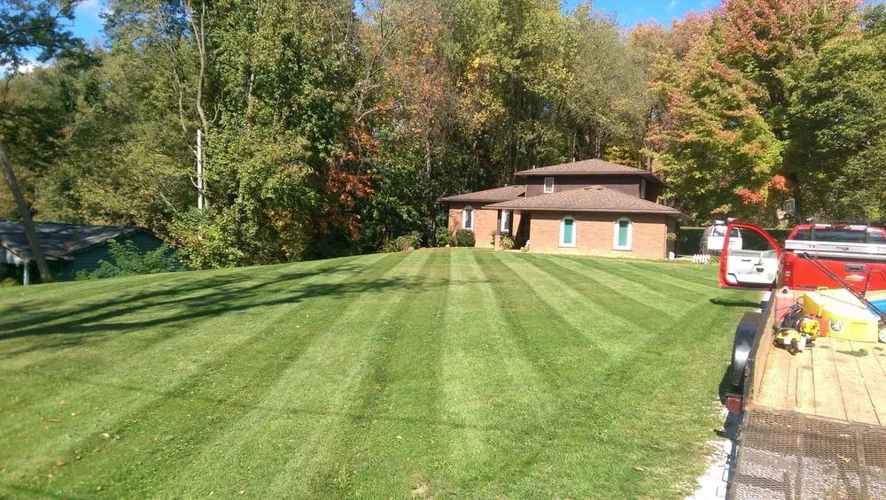 Custom lawn mowing service for residential properties in Barberton, OH by Annual Lawn and Landscapes