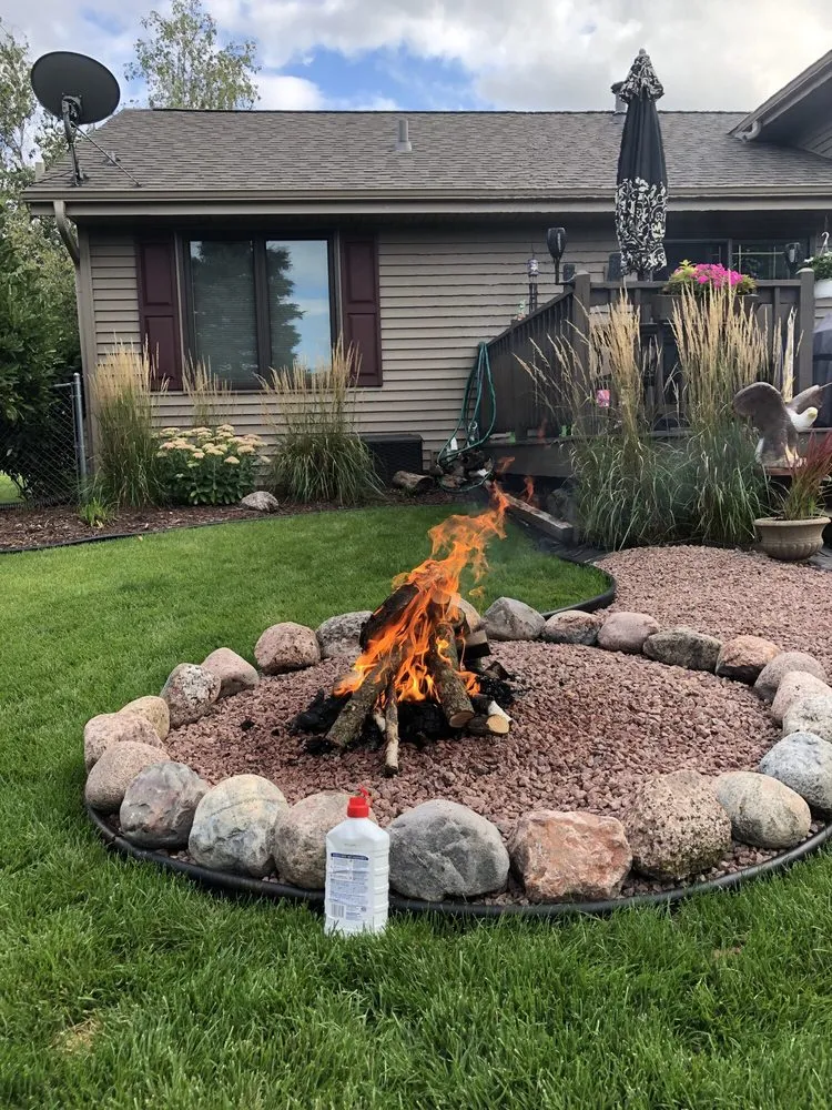 Custom landscape installation for homes in Machesney Park, IL by Another Johnson Creative Landscape