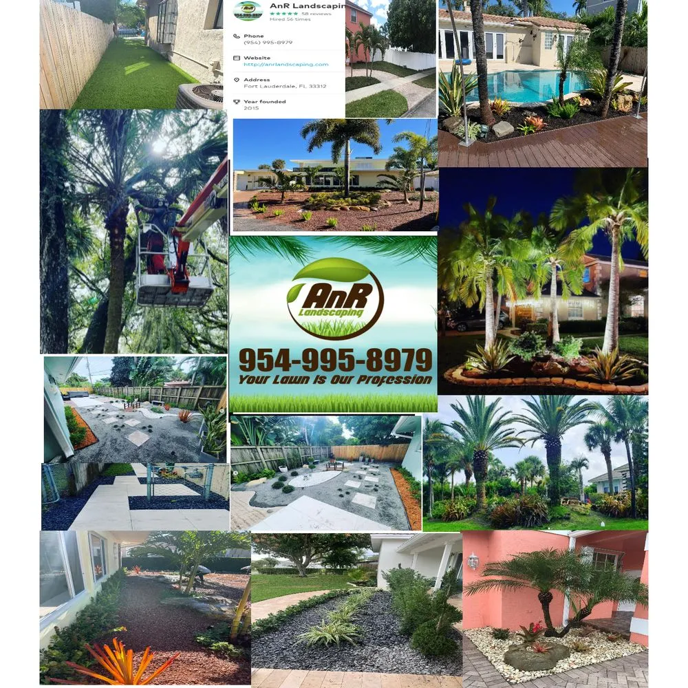 Custom landscape installation for residential properties in Fort Lauderdale, FL by AnR Landscaping