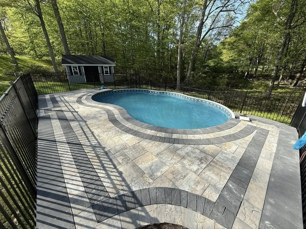 Custom yard maintenance with custom design in Greeley, PA by Anthony Group Hardscapes