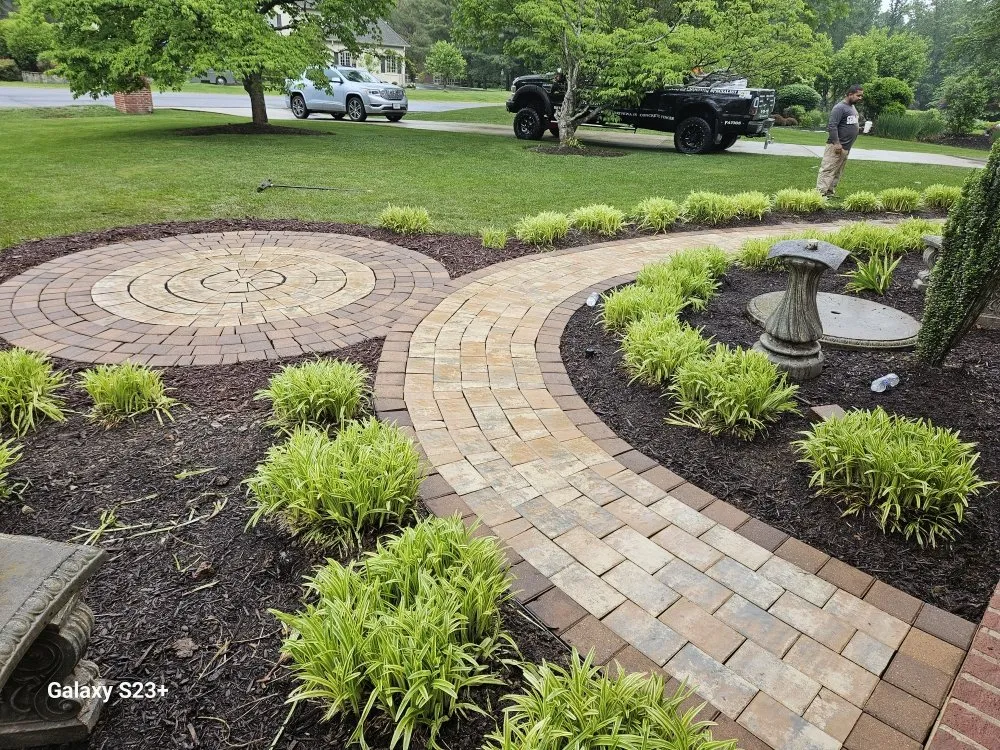 Custom landscape installation with custom design in staford, VA by Anthony's Landscaping