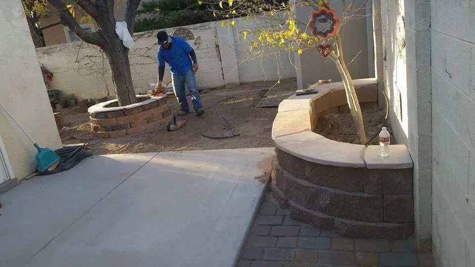 Custom residential landscaping with custom design in Albuquerque, NM by Antonio' s Tree Service
