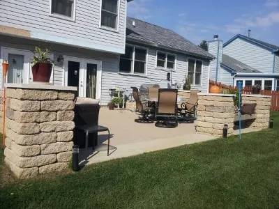 Custom landscaping services in Hanover Park, IL by Antonio's Concrete