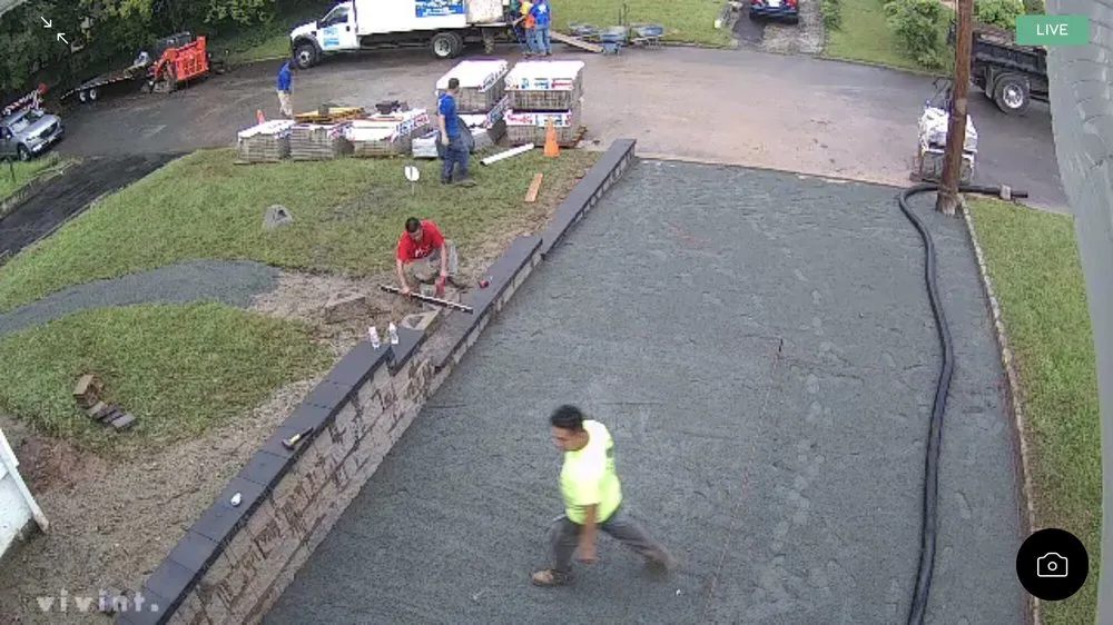 Custom landscape installation in Old Bridge, NJ by Antuofermo Design & Build Group