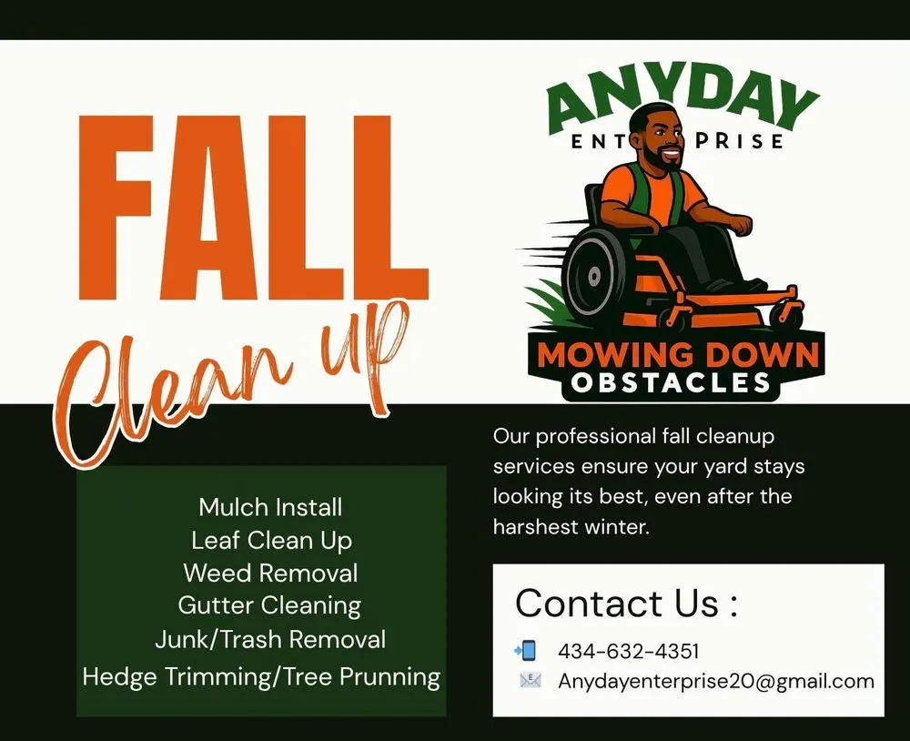 Expert lawn mowing service in Capron, VA by Any Day Enterprise