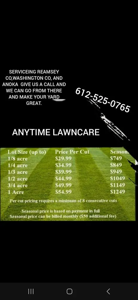 Professional yard maintenance in Forest Lake, MN - Anytime Lawn Care