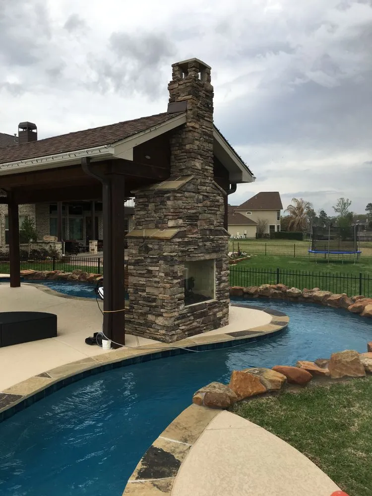 Affordable landscape installation in Conroe, TX by AO Platinum Pools